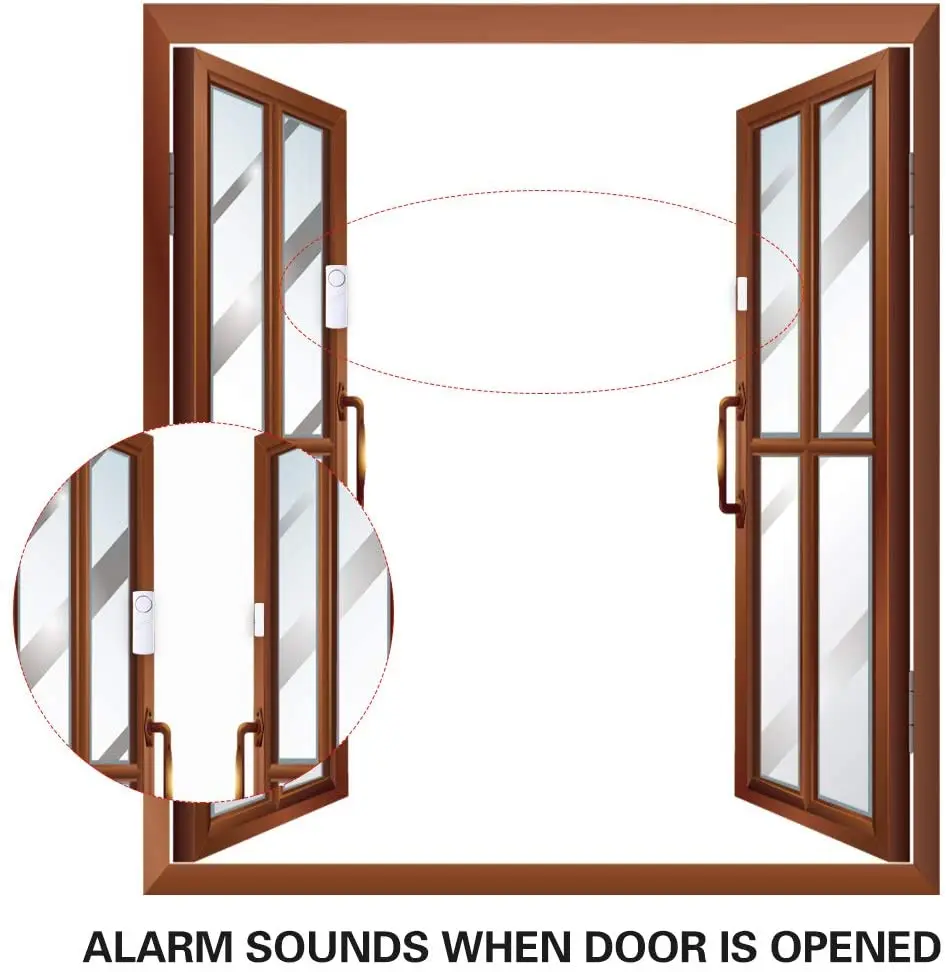Door Window Alarm, 90DB Door Alarms for Kids Safety, Window Pool Alarms for Home