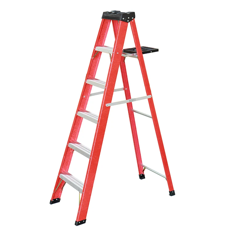 12 FT/6 FT 8m Folding Non Conductive/Insulation Fiberglass Ladder