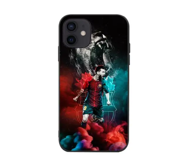 Custom Logo Printed Barcelona team Lionel Messi TPU Cell Phone Case Cover For iPhone 13 12 11 XR XS Max 714 pro max