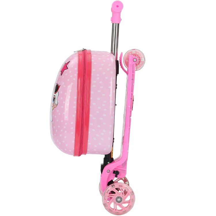 
Promotional gifts 22/24/26 inch Medium size kids luggage suitcase with scooter kids 