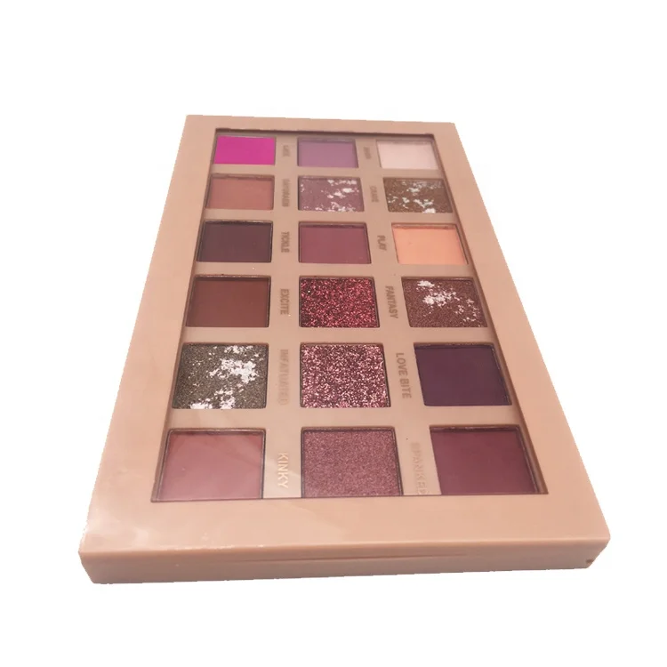 2024 Low moq your own brand vegan matte glitter 18-color eyeshadow palette