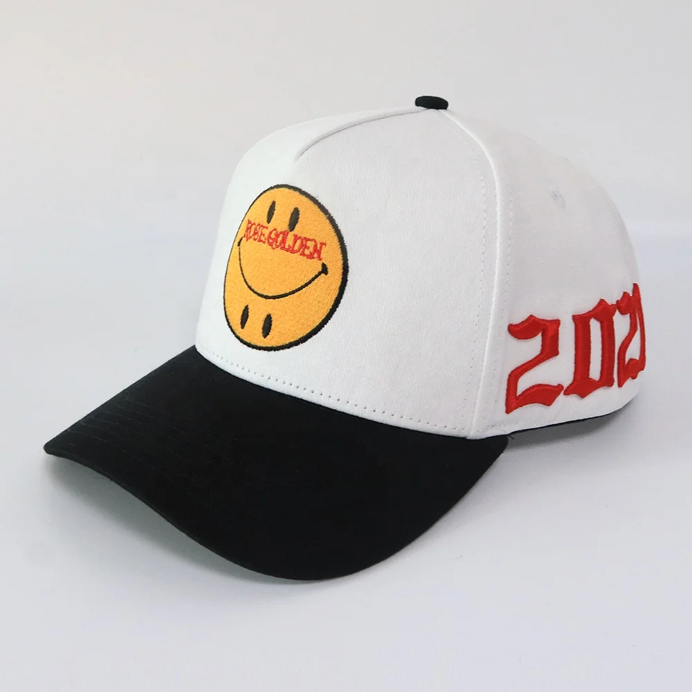 Popular A Frame Style Custom 5 Panel Bright Color Customized Logo Structured Baseball Caps Sports Team Caps Hat