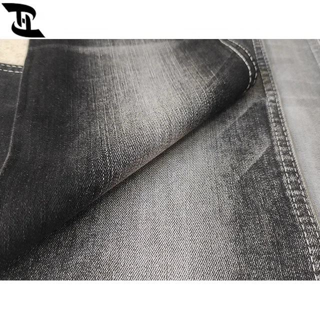 Hot sale Black color demin jeans fabric with high stretch denim YH2091A