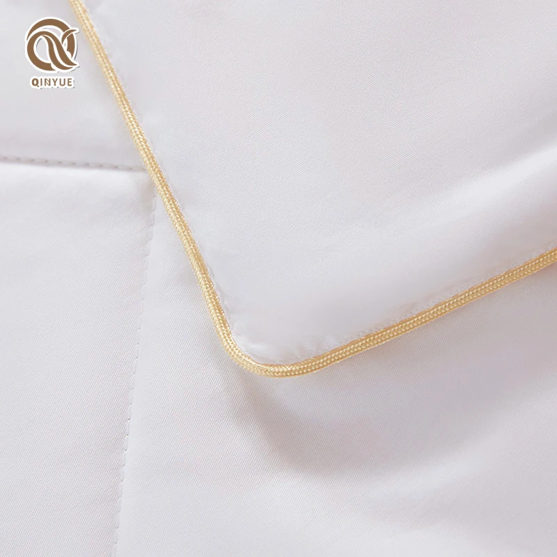 Cooing Soft Luxury Solid Color Handmade Summer Duvet Cold Sleepers Silk Blankets 100% Mulberry Silk Filled Chinese Silk Duvet