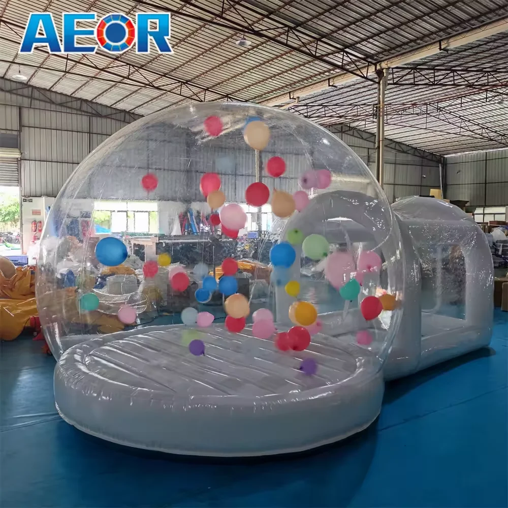 In Stock Jumping Bouncy Bubble House Pvc Transparent Inflatable Bubble Tent House 3m 4m 5m Bubble Bounce House For Kids