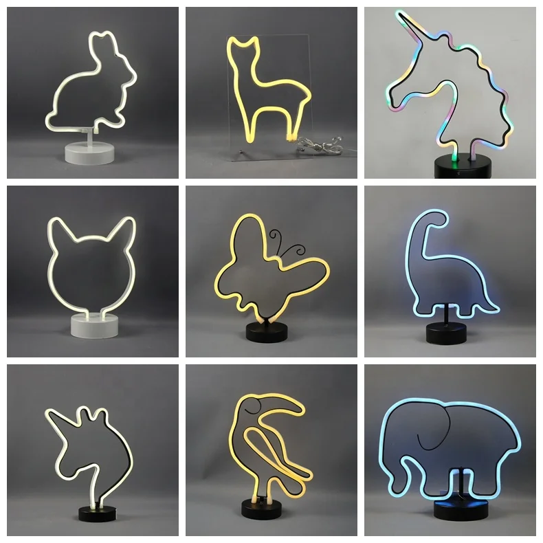 
Bird Shaped Neon Light Cute Neon Lights USB Battery Operated Wall Decor with Holder Table Lamps for Baby Girl Bedroom Decoration 