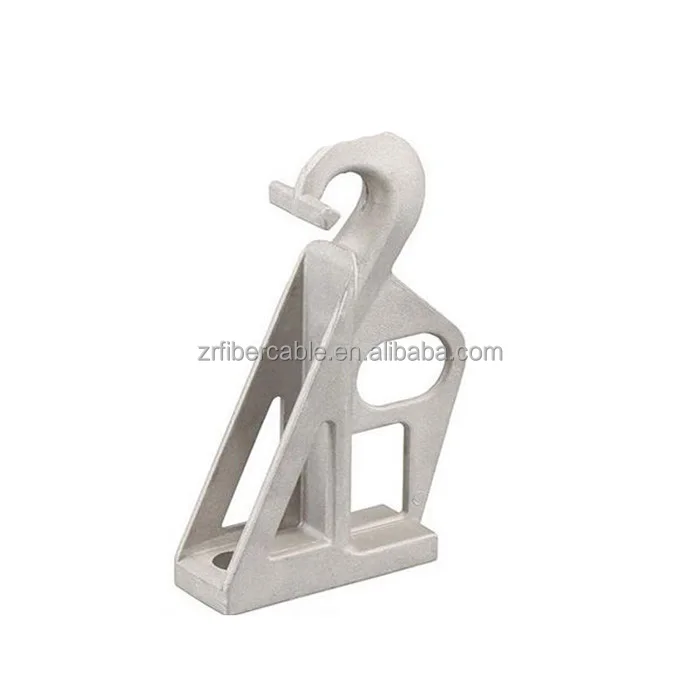 Ftth Electrical Wire Fittings Angle Suspension Anchor Clamp Aluminum Alloy Pole Brackets Clamp Power Cable Hanger