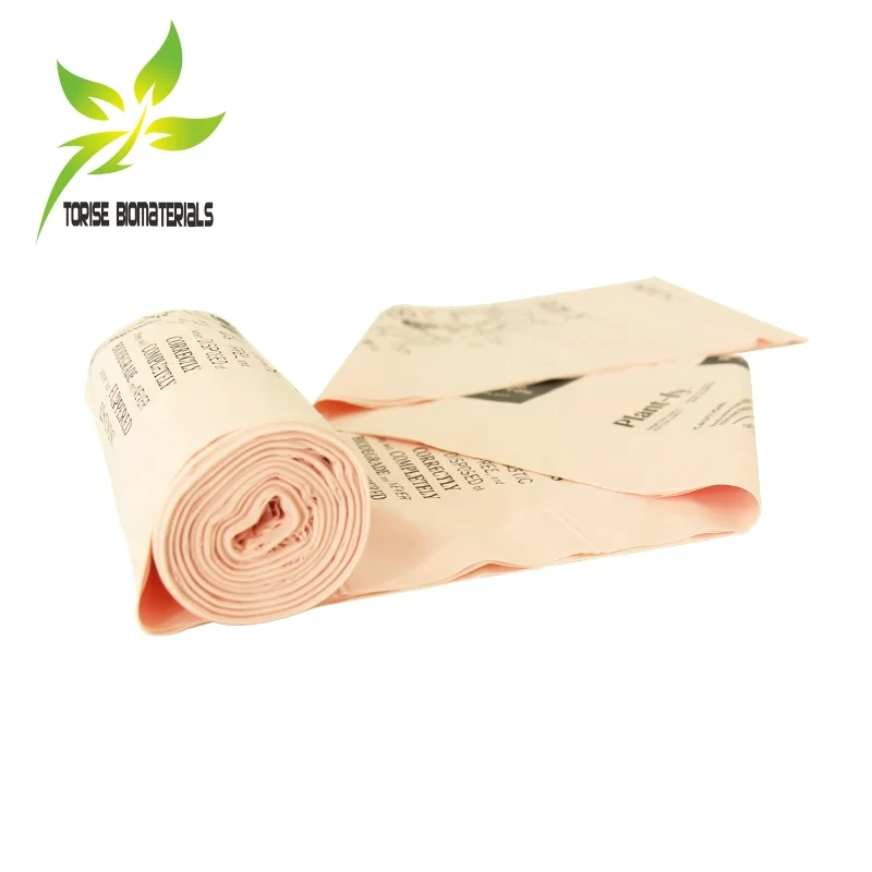 TORISE Garbage  bags  As4736 Compostable 100% Biodegradable Trash Bin Liners Zero-Waste Wave Top EN 13432 US BPI  Certified