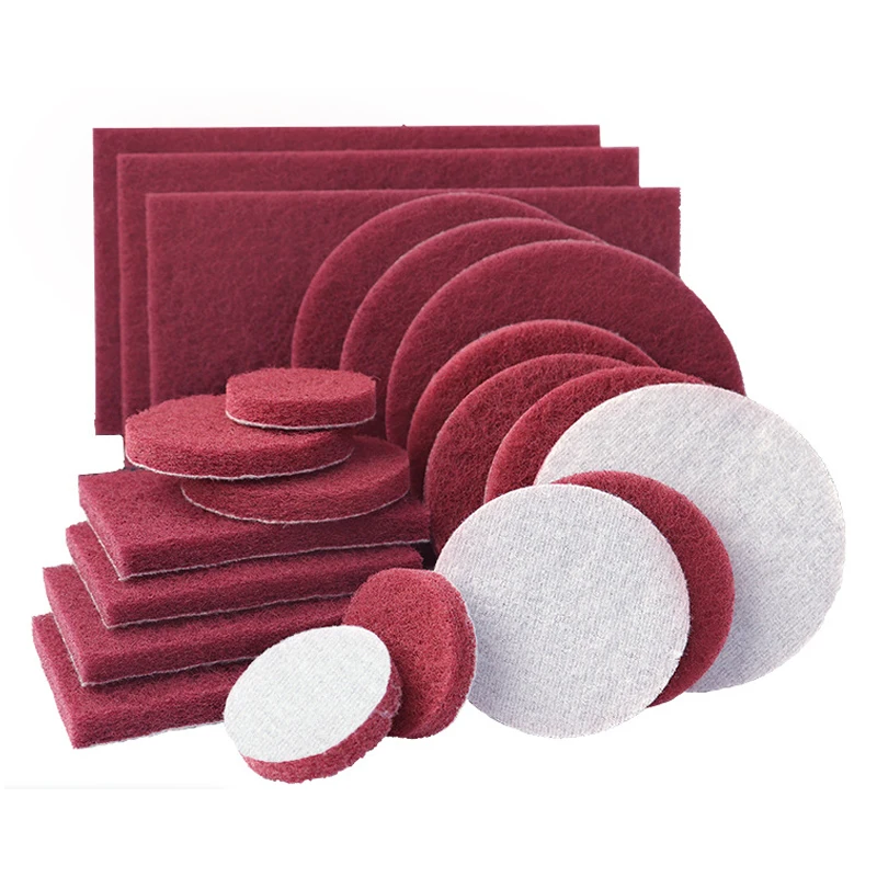 Abrasive Non Scratch Scouring Pads Clean Discs Nonwoven Scouring Pads Kitchen Cleaning Abrasive Green Scouring Pad 2/3/4/5 inch