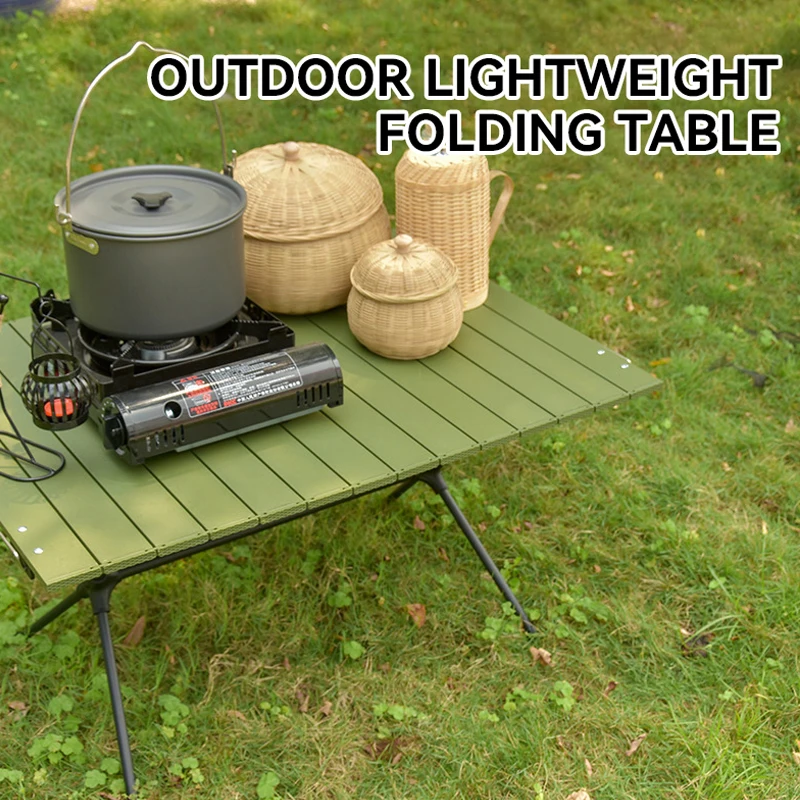 Modern aluminum alloy outdoor picnic table Factory wholesale aluminum alloy folding storage Portable picnic camping table