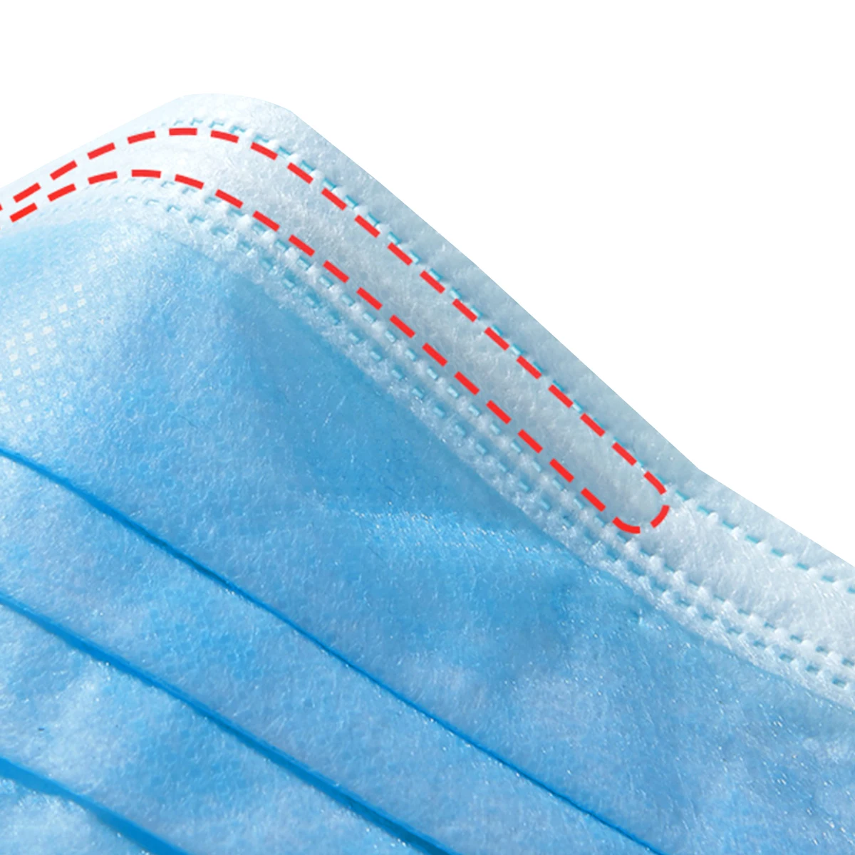 Doctor Use Non Woven blue Surgical face mask disposal with Tie On Headl Loop Metal Nose Clip