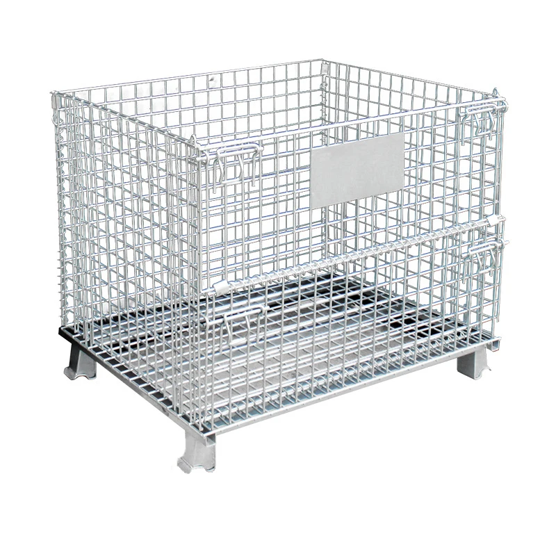 Hot Sale Large Size Strong Loading Capacity Foldable Storage Cage Custom Cheap Stackable Wire Container