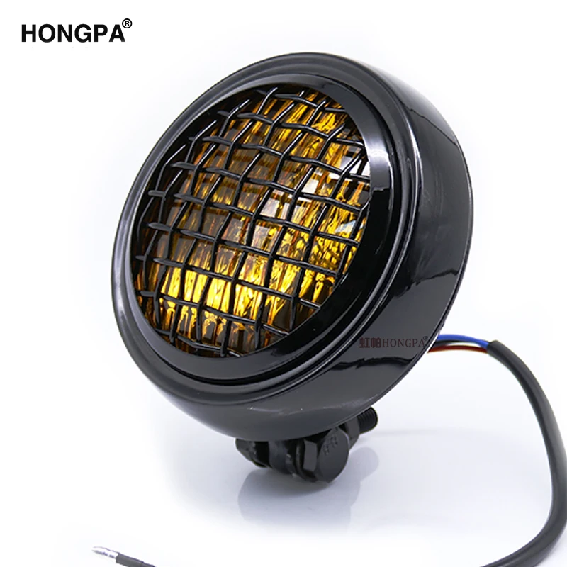 Retro Round Motorcycle Headlight 4 Inch Projector Headlights Headlamp For Cafe Racer