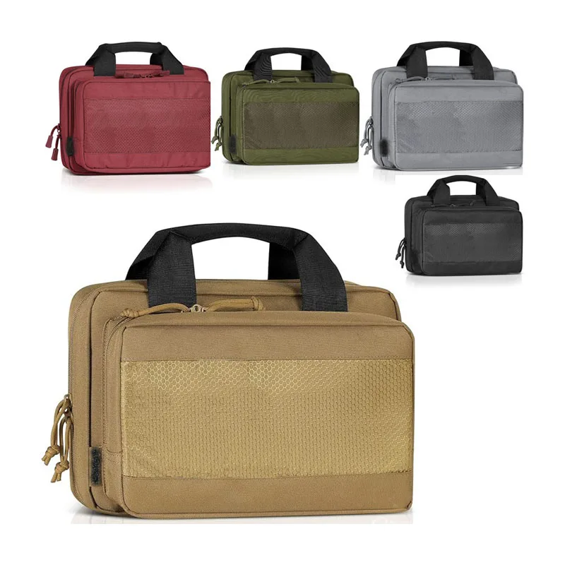 Equipment Specialist  Tactical Double Scoped Handgun Firearm Case  Bag For Outdoor Hunting Shooting Range TACTICAL equipment