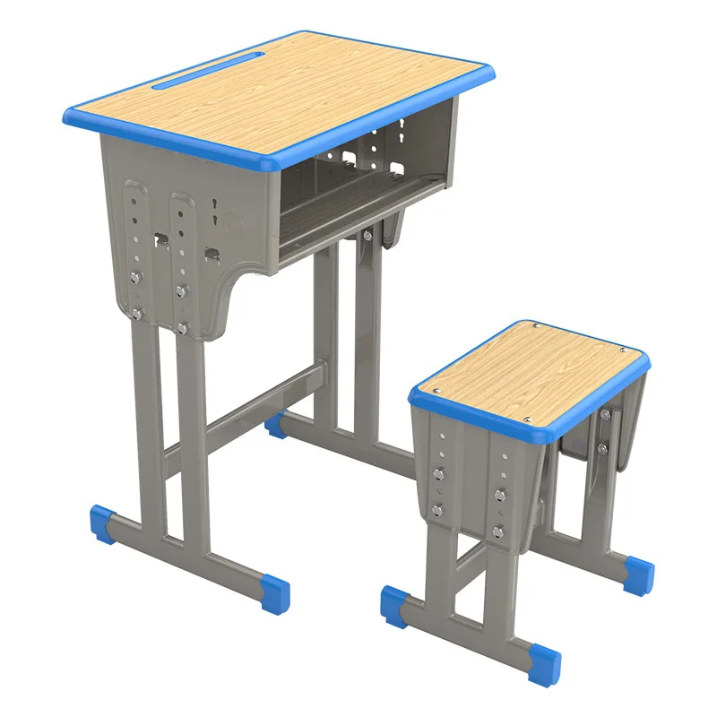 Pupils Desk And Chairs Kinder Primary And Secondary Single School Students Desk And Chair Set