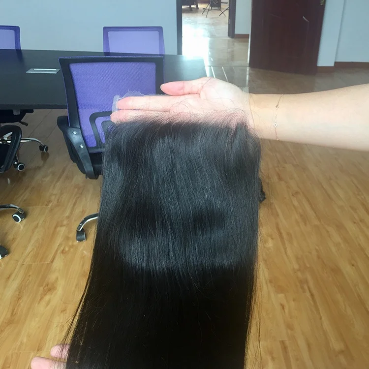 Qingdao 12A небольшие узлы натуральные черные прямые необработанные волосы HD 6x6 кружевные застежки в наличии