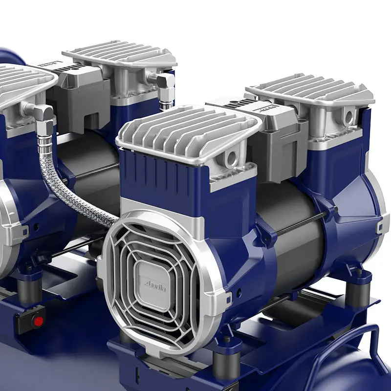 Auarita Compresor Portatil High Pressure 1.5Kw 50 Litre Portable Double Piston Oil Free Silent Air Compressor