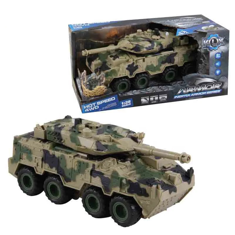 Детская игрушечная имитационная модель танка 4WD мощная камуфляжная игрушка танк со светом и звуком
