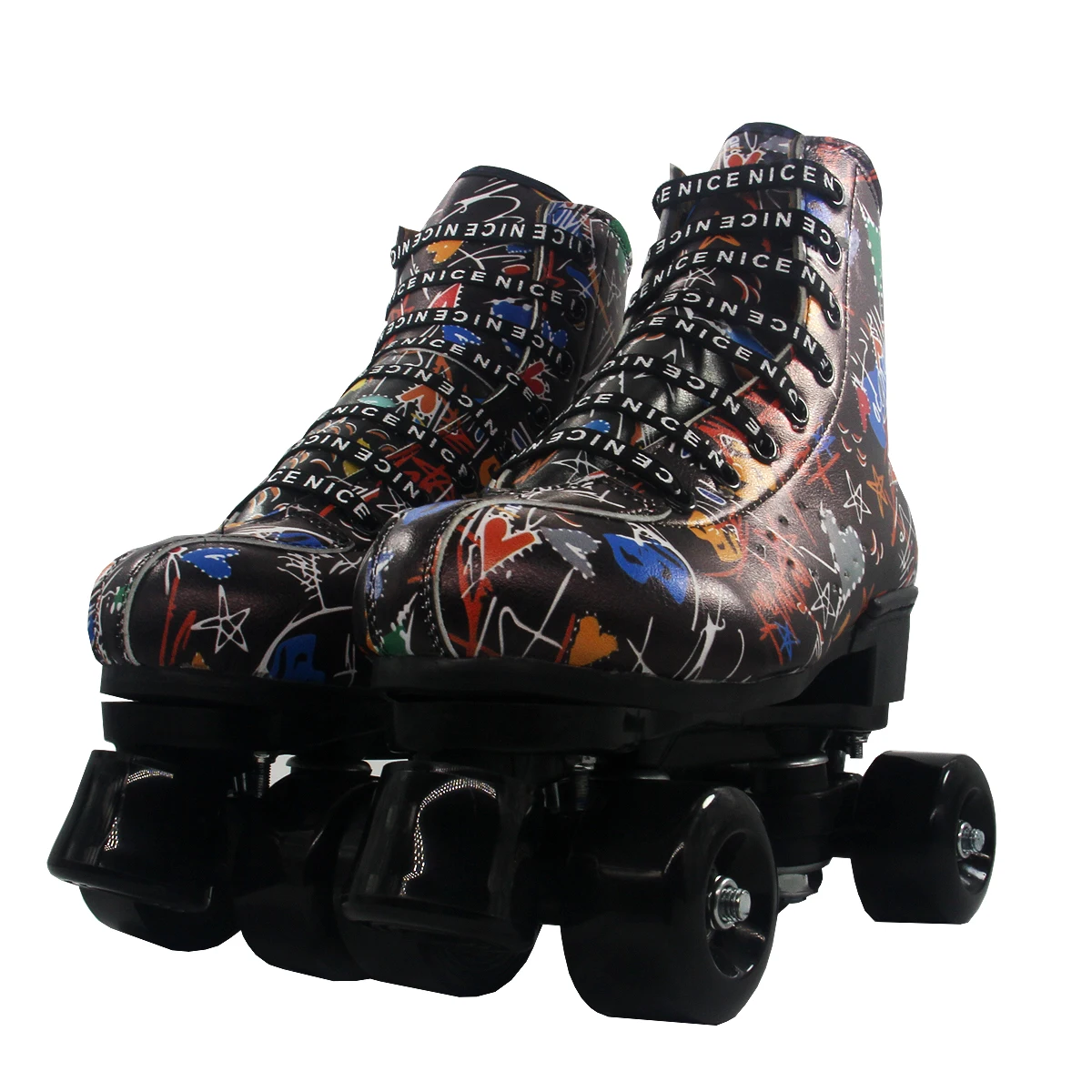 Wholesale customization of adult leather roller skates, Double row roller skates for sale