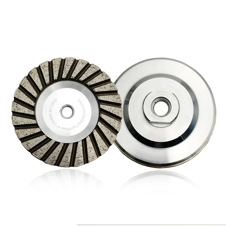 Aluminum Based 250MM Diamond Grinding Cup Wheel For Granite Marble Concrete Brock