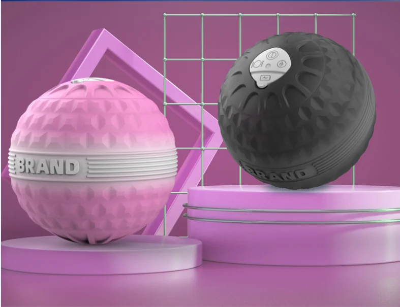 massager ball heated exercise electric silicone back foot hand massaging yoga vibrating roller fitness for massage ball