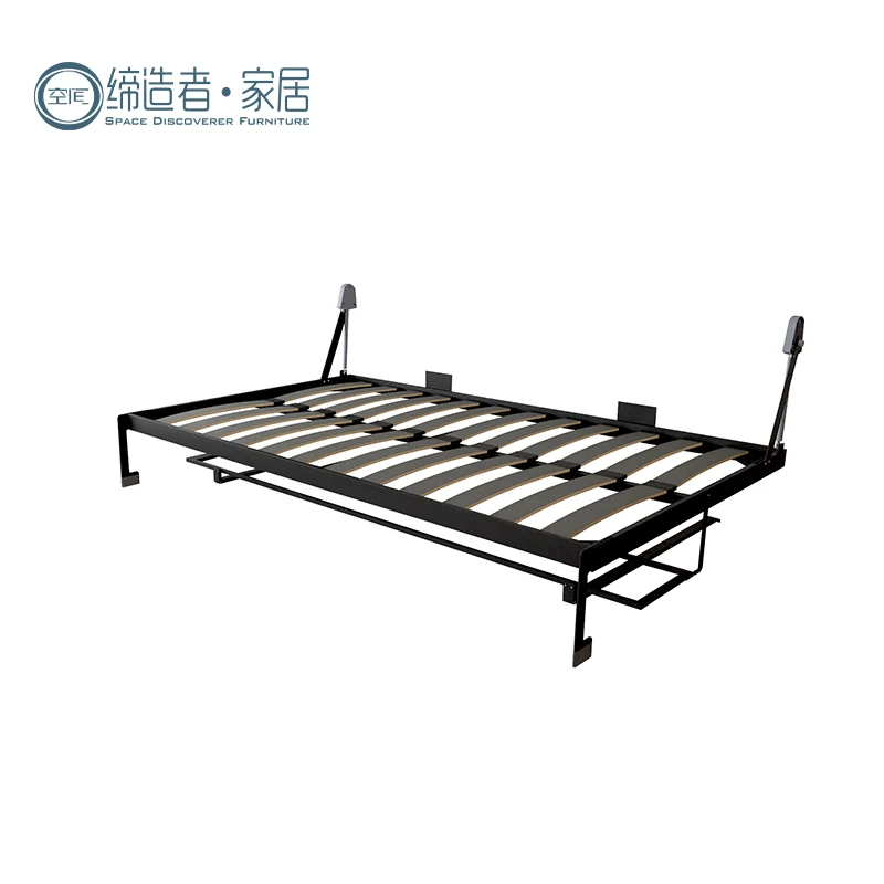 Comfort Loading Weight 500KG+ Double Full Size Wall Bed Murphy Storage Wall Mount Bed Hydraulic With Study Table