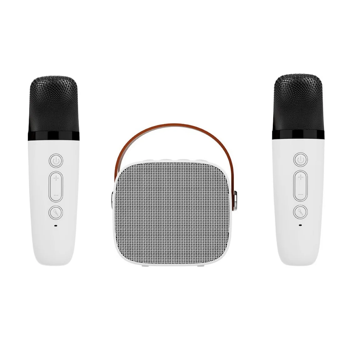 Открытый портативный небольшой звук K song god беспроводной микрофон два в одном bluetooth динамик Внешняя торговля оптом