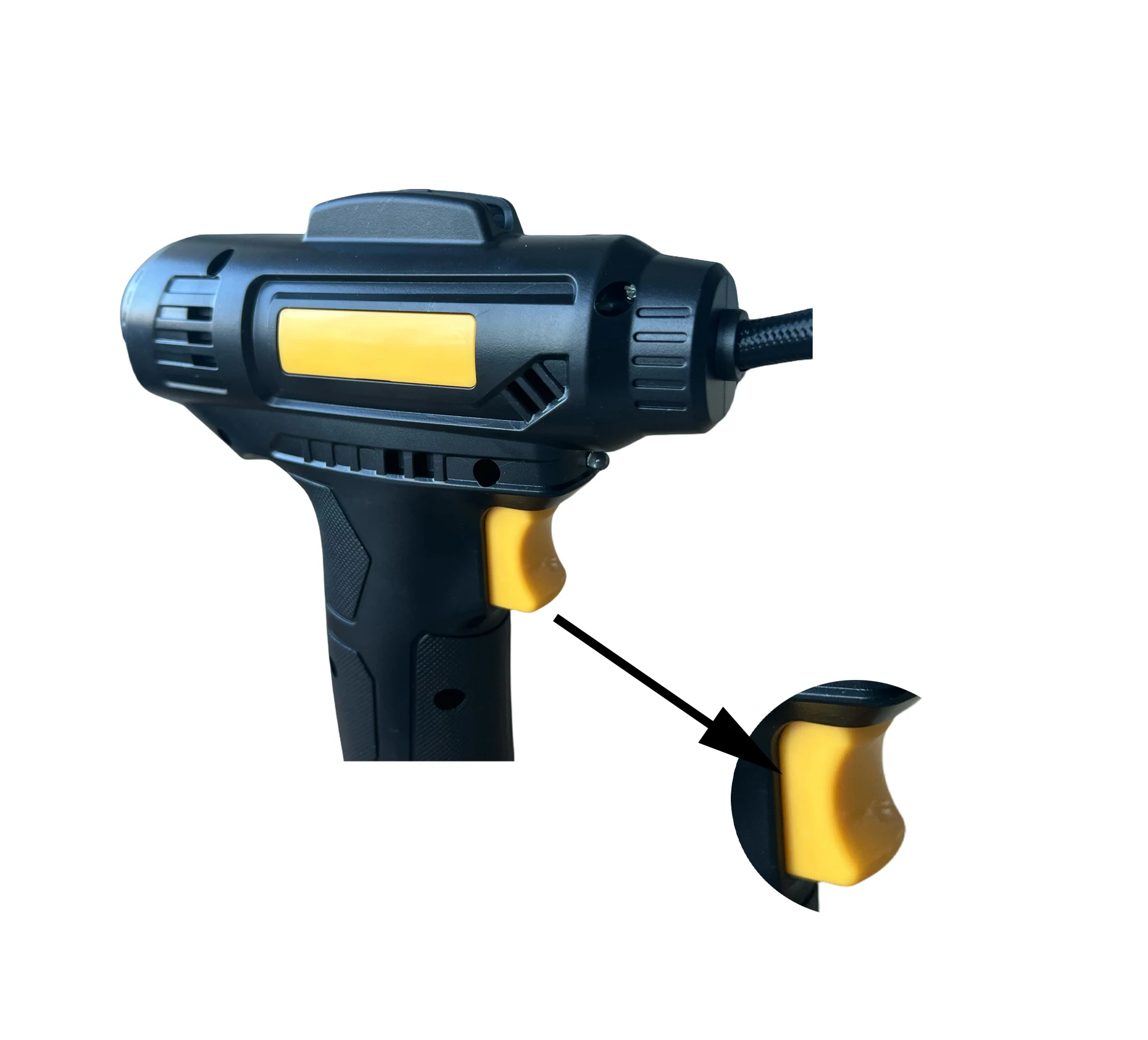 2024 New Design Portable Car Air Pump Factory Directly Sales Handheld Tire Inflator with Mechanical Pointer ABS Material