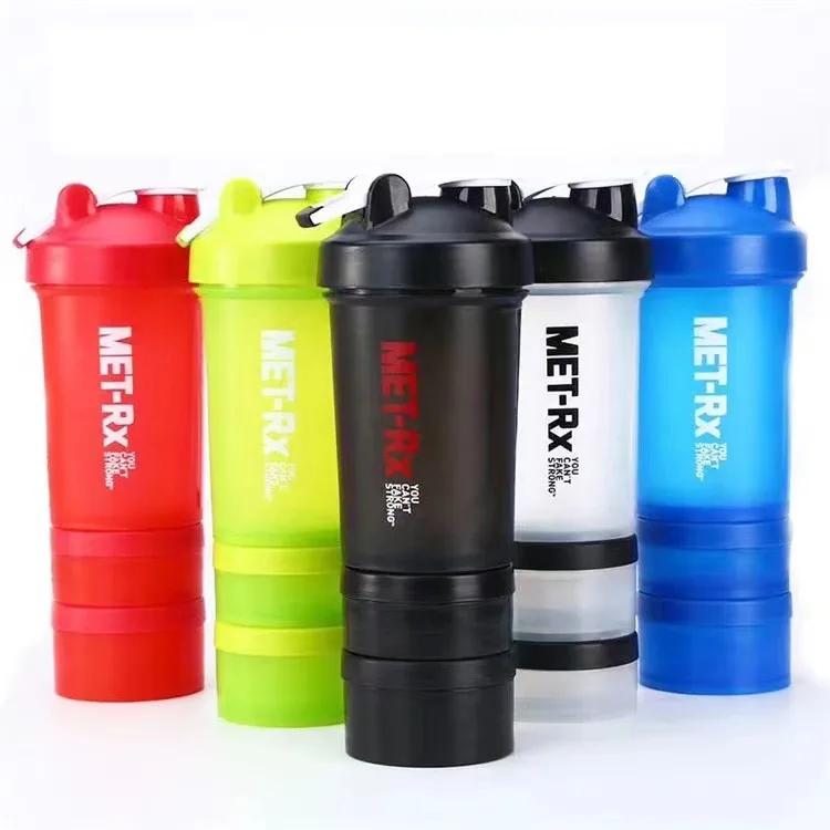 Shaker Bottle for Protein Shakes Smoothies Energy Drinks Wholesale Plastic Gym Bottle Easy Grip BPA Free