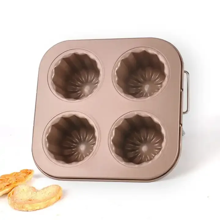 Canele Mold Baking Pans Non-Stick Canele Muffin Bakeware Cupcake Pan for Cupcakes