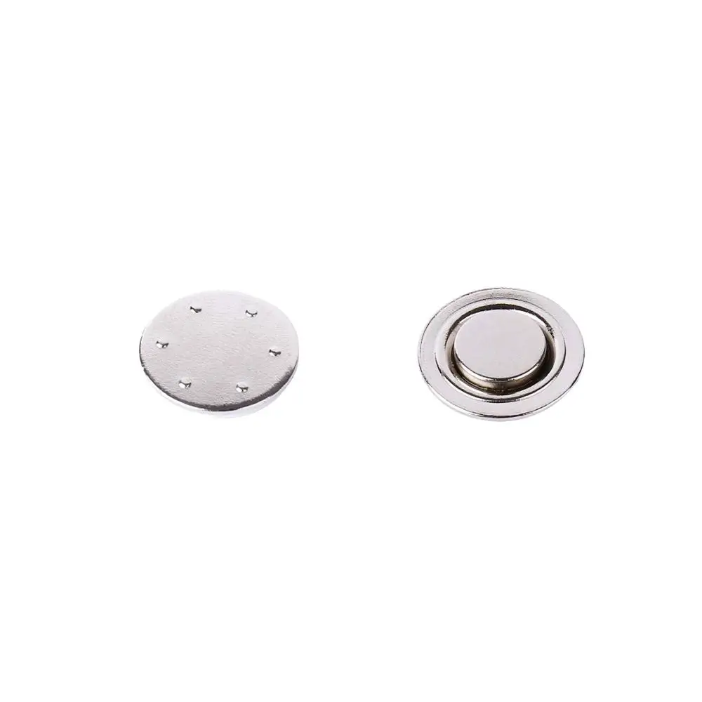 Round Magnetic ID Badge Holder Reusable Blank Metal Button Badge Magnetic Name Badge Fastener Holder