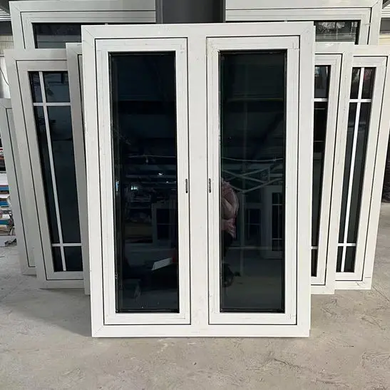 Triple glazed windows sound proof hurricane impact project aluminium casement windows with mosquito net