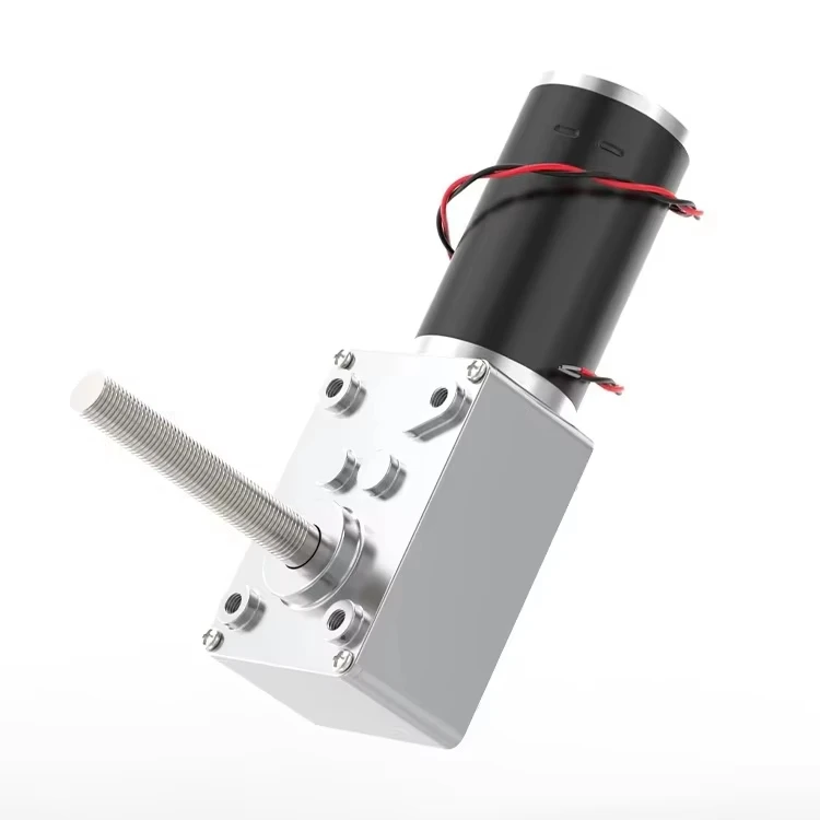 5840-31ZY M8 Threaded Shaft Worm Gear Micro Motor Max Torque 100kg Right Angle Speed Regulation Forward Reverse Reducer 4-470RPM