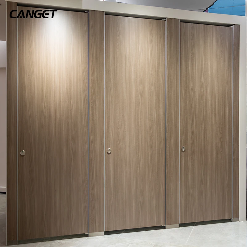 Wood grain durable waterproof moisture proof HPL board toilet partition bathroom partition