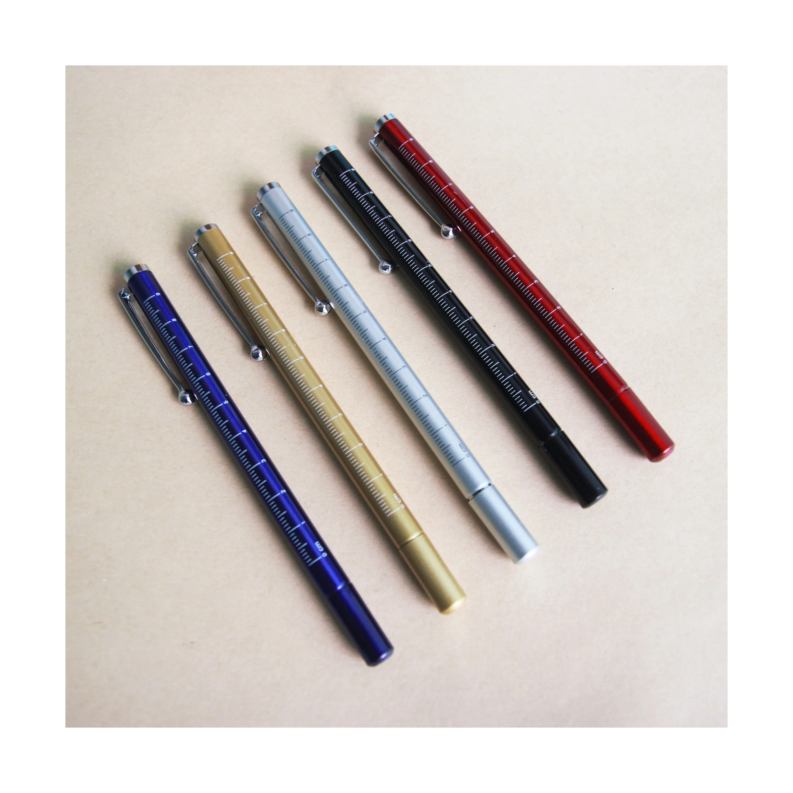 Multifunctional custom metal ballpoint pen with telescope laser ruler for teachers guide coach school staff commander