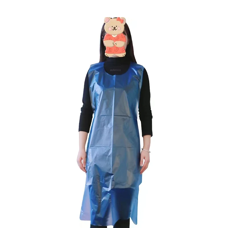 White color plastic HDPE apron polyethylene disposable PE aprons for kitchen