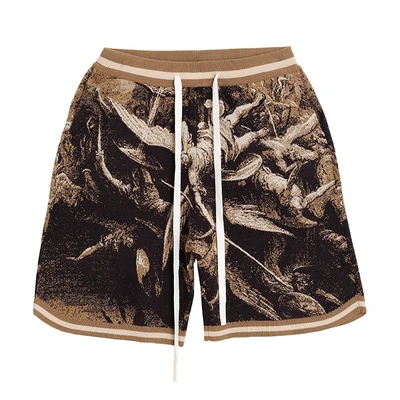 2023 Spring summer custom knit shorts knitted jacquard cotton trousers knitwear pants for men