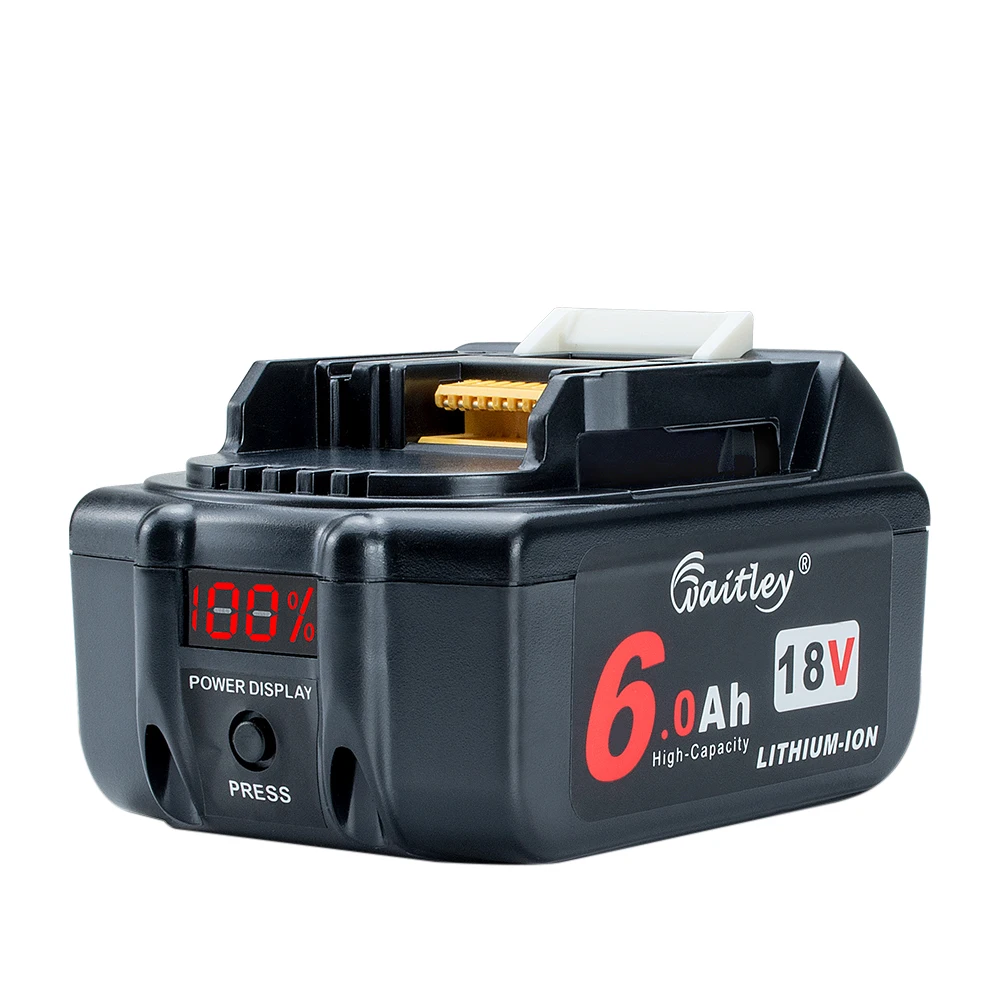 18V6.0 Ah Rechargeable Battery For Makita Power Tools with LED Li-ion Replacement LXT BL1860 1850 1890 18 v 9 A 6000mAh