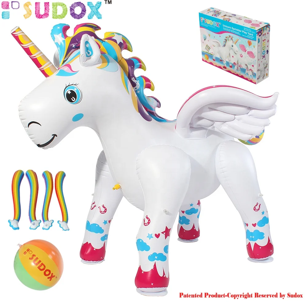 
Sudox SDX0002 stock 213x153x167cm inflatable unicorn spray splash backgarden back yard sprinkler water game pool squirt toys  (62578315739)