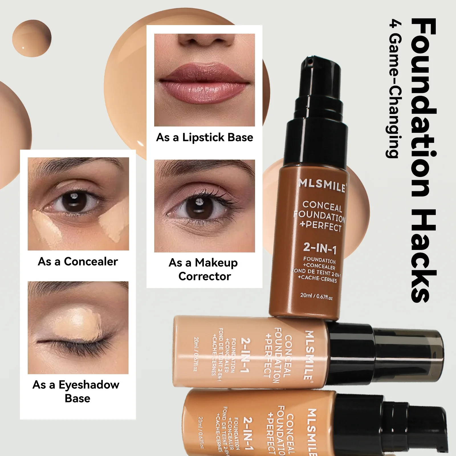 Cosmetics Face Makeup Foundation OEM BB Cream Oil Control Long Lasting Waterproof Liquid Foundation Private Label