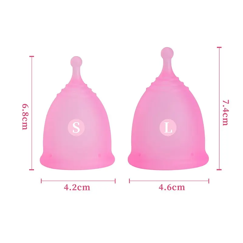 S-hande 3 pcs Chinese menstrual cup set customized manufacturer,reusable copa menstrual cup 100% grade soft silicone