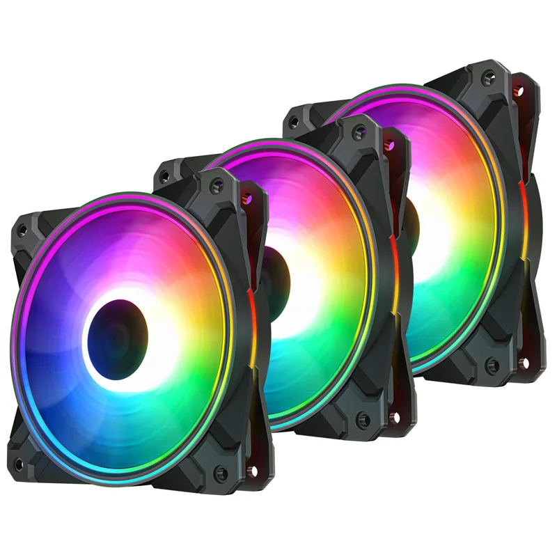 Deepcool CF120 PLUS WH-3 IN 1 with controller and hub 120mm Case Fan For Cooling Cooler RGB PC Case PWM Fan
