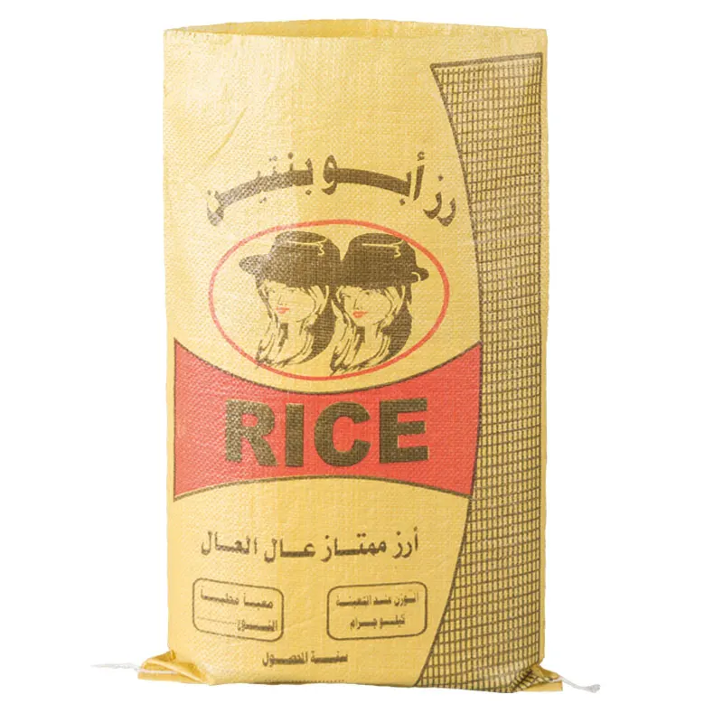 Manufacturer 25kg Print Logo Star Plastic Woven Rice Packing Bag Bopp Laminated Pp Woven Rice Sack Polypropylene Bag For Rice