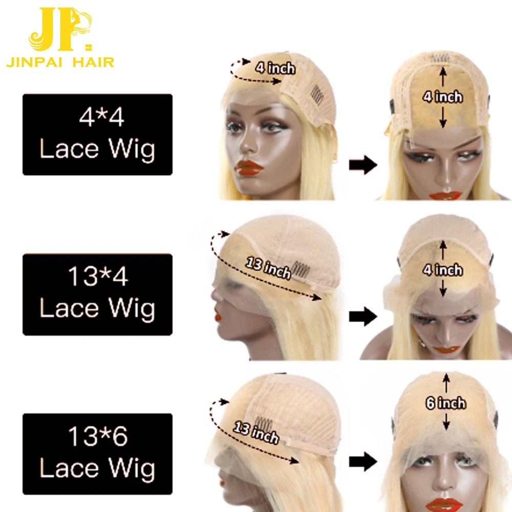 JP 613 Blonde 4*4 Closure Wigs Vendors,Wholesale Cheap Blonde 613 Human Hair Closure Wig,613 Raw Indian Hair Wig For Black Women