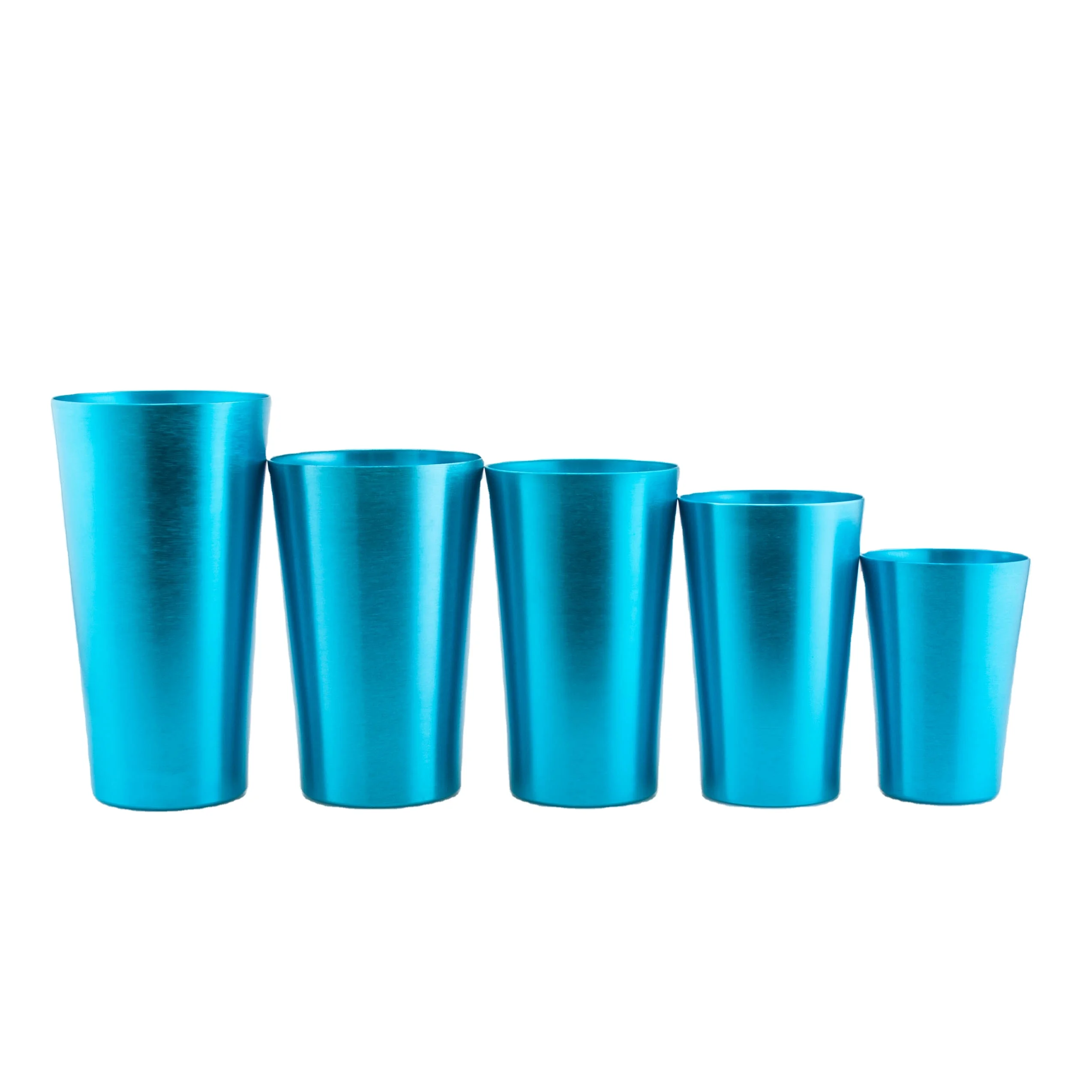 
Classic disposable aluminum cups frozen drink cups aluminum colored tumblers cups 