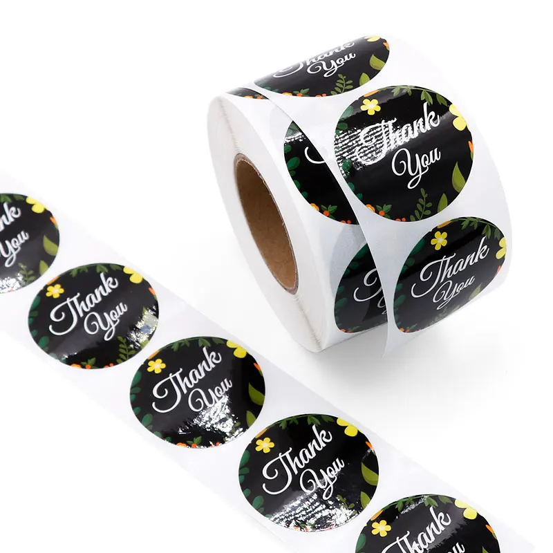 ECO Friendly Waterproof Thank You Labels Stickers Custom Sealed Packaging Thank You Stickers for your order