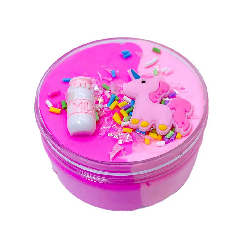 Hot Unicorn cotton slime charms PUFF glue color matching candy accessories plasticine decompression rubbing mud slimes supplies