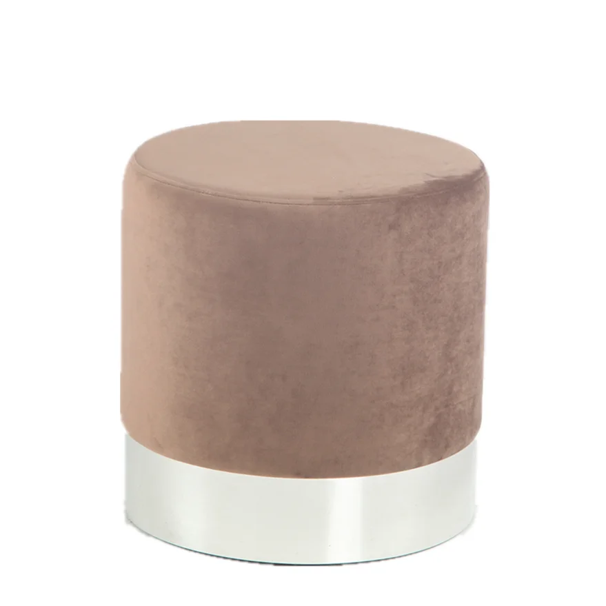 CN Saddle Brown Ottoman Leather Stool Environment Friendly Chairs