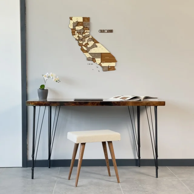 Custom large decorate map laser cuted multicolor worlds 3D wood world map wall world travel map