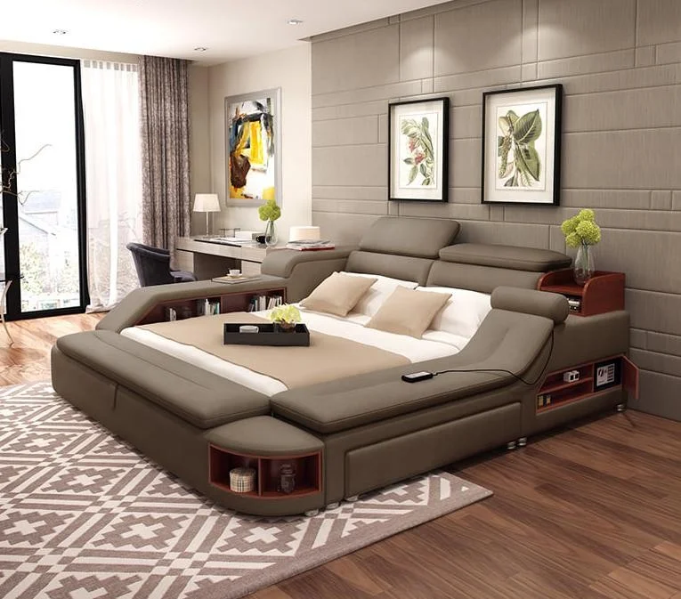 KEHUI Smart Bed Queen Size Storage Frame for Massage Furniture 180x200 Bedroom Multifunctional Queen Smart Bed